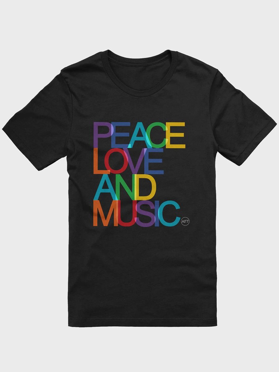 Peace Love Music Black Tshirt product image (1)