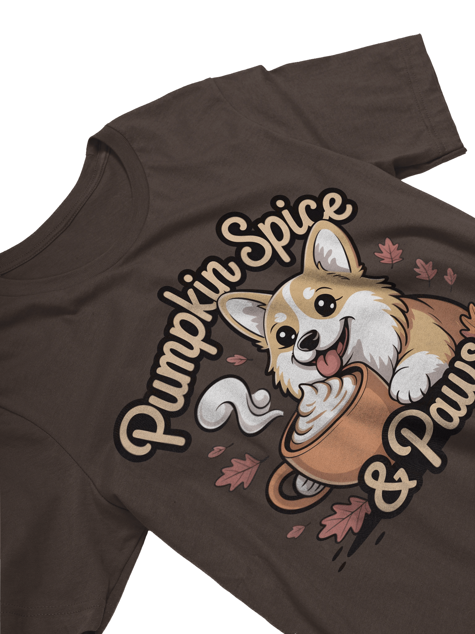 Pumpkin Spice & Paws Corgi T-Shirt product image (15)