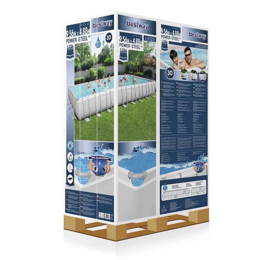 Bestway PowerSteel 31 x 16 Feet Rectangular Poolset product image (8)