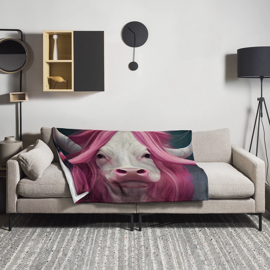 Pink Hair Cow Blanket product image (14)