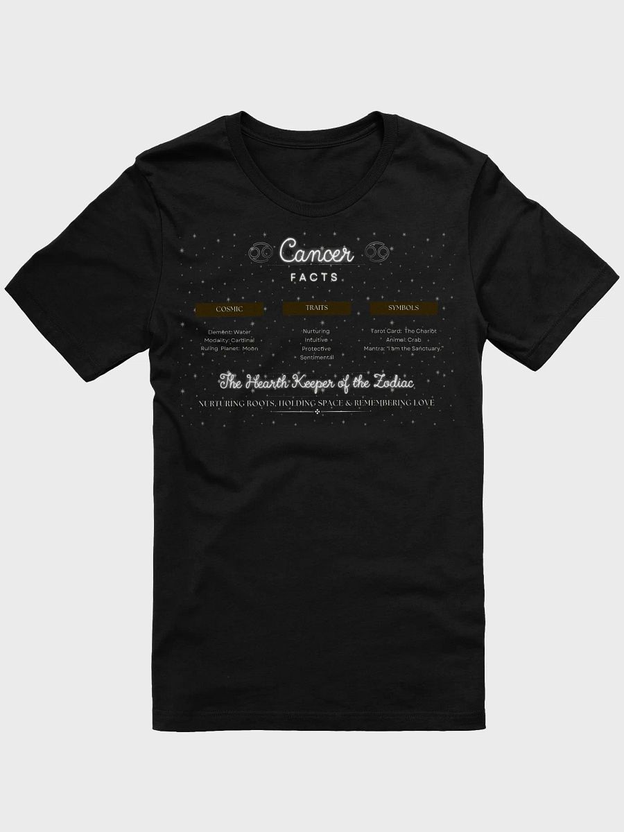 Cancer Zodiac 2025, Attributes Table, Tee product image (1)