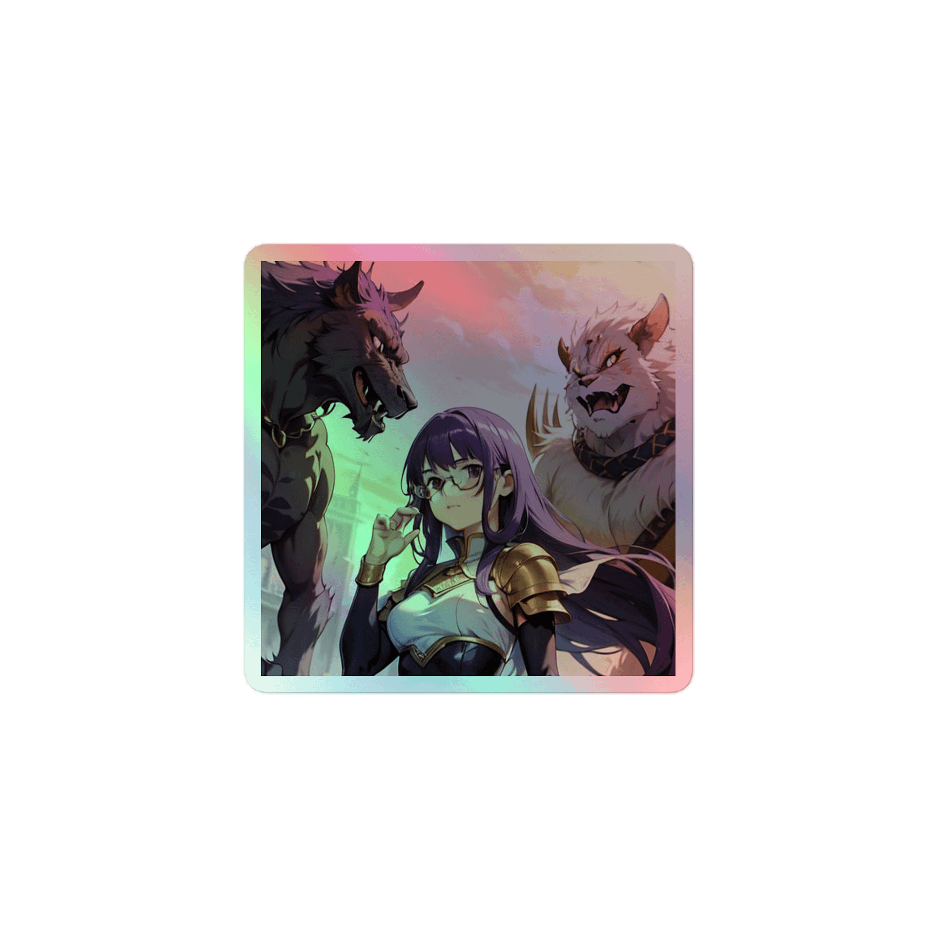 Purple K Warrior HOLOGRAPHIC" STICKERS product image (1)