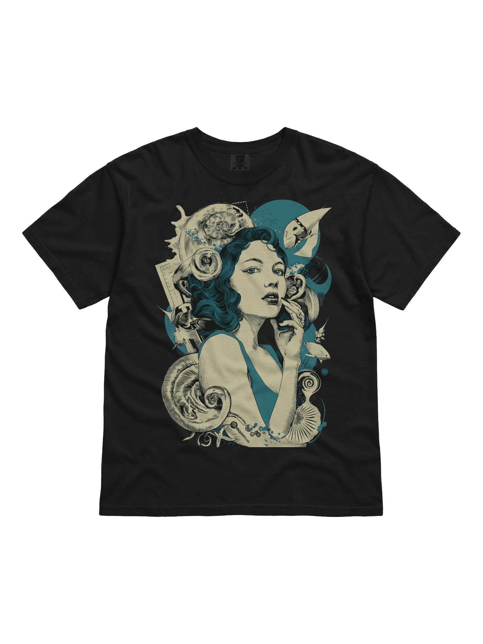 Ocean Muse – Retro Surreal Art Tee product image (1)