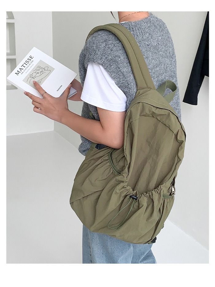 Korean Style Large Capacity Nylon Backpack Girls Ins Lightweight Leisure Commute Simple product image (1)