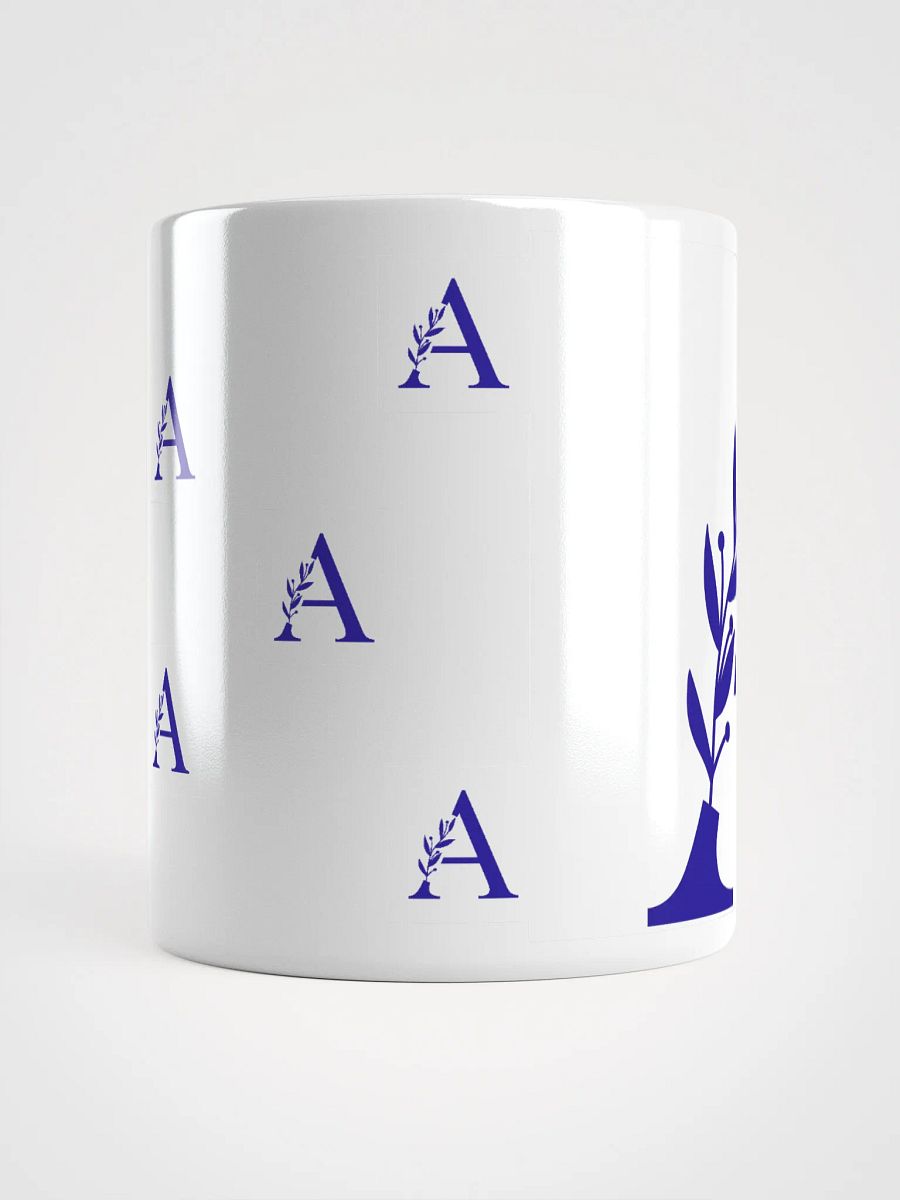 Aesthetic Foliage White Mug (Blue) product image (5)