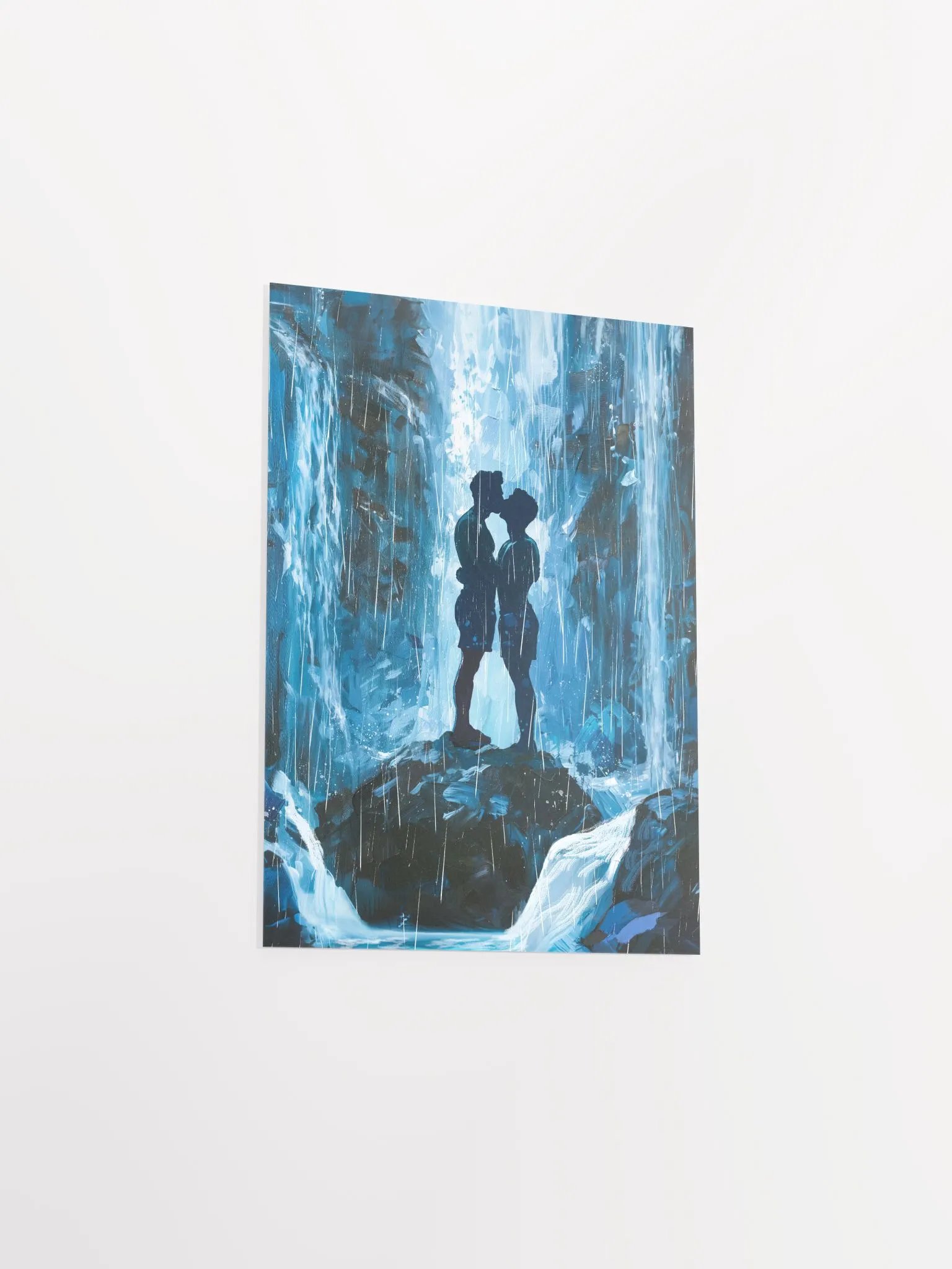 Kiss Beneath The Waterfalls - Gay Art Studio Art Print product image (3)
