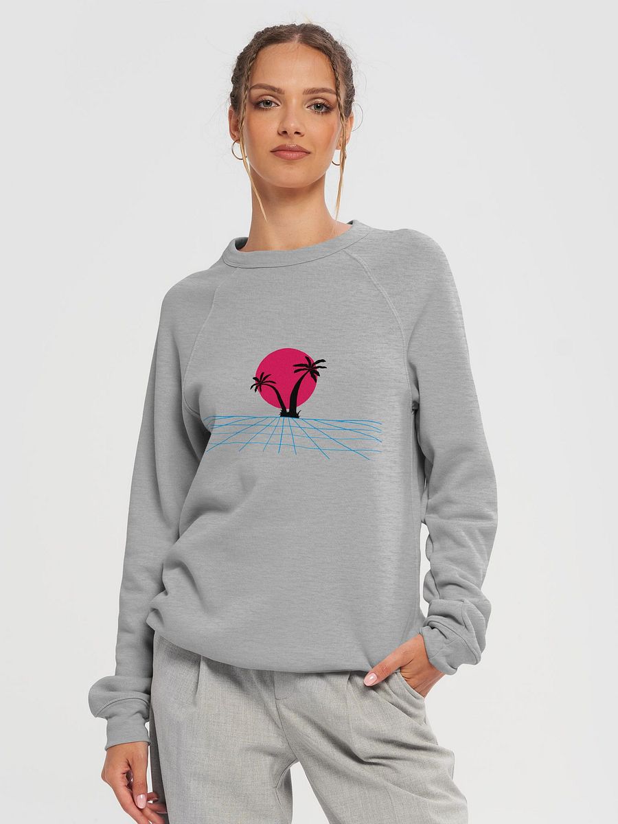 Cyber Sunset Unisex Raglan Sweatshirt product image (4)