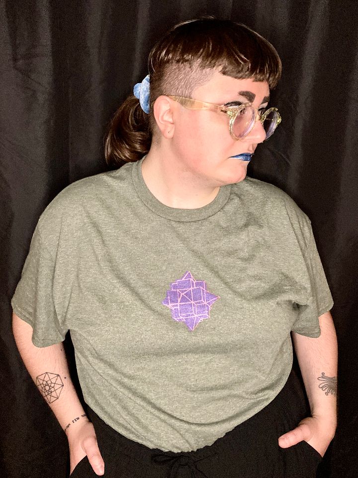ethereal geometry i unique screen printed t-shirt product image (1)