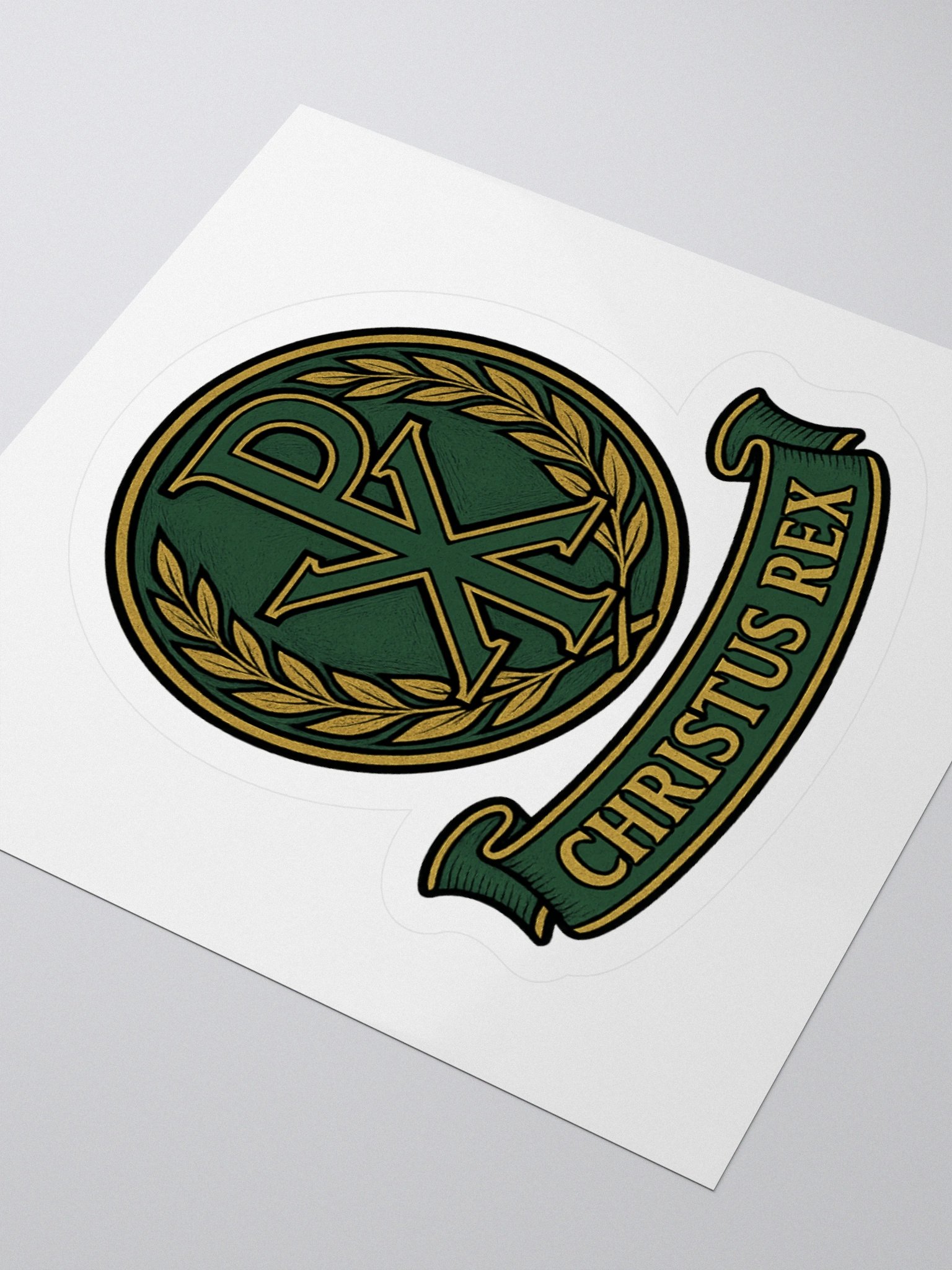Chi-Rho sticker green product image (3)