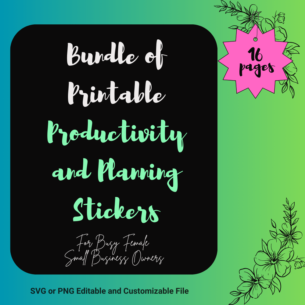 Bundle of Printable Productivity and Planning Stickers product image (1)
