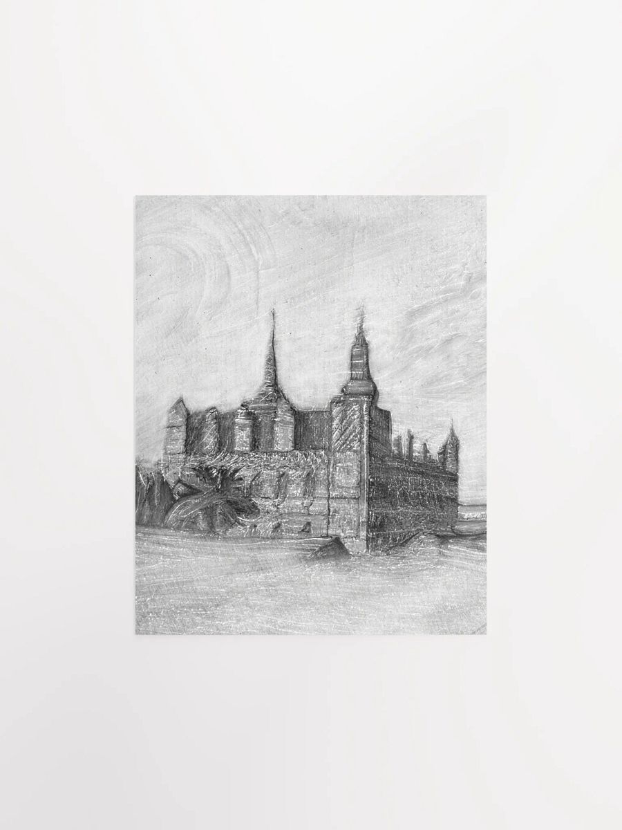 Kronborg castle - Pencil sketch - Portrait product image (6)