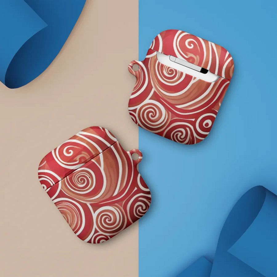 Funky Cherry Swirls Liquid Tie-Dye Airpods Case product image (11)