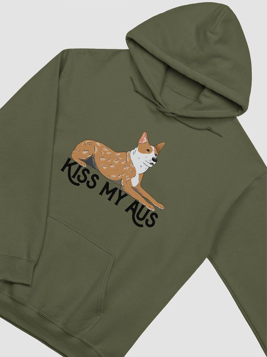 Kiss My Aus Hooded Sweatshirt of an Australian Cattle Dog | Funny Hoodie for Red Heeler (2) and Herding Dog Owners product image (14)