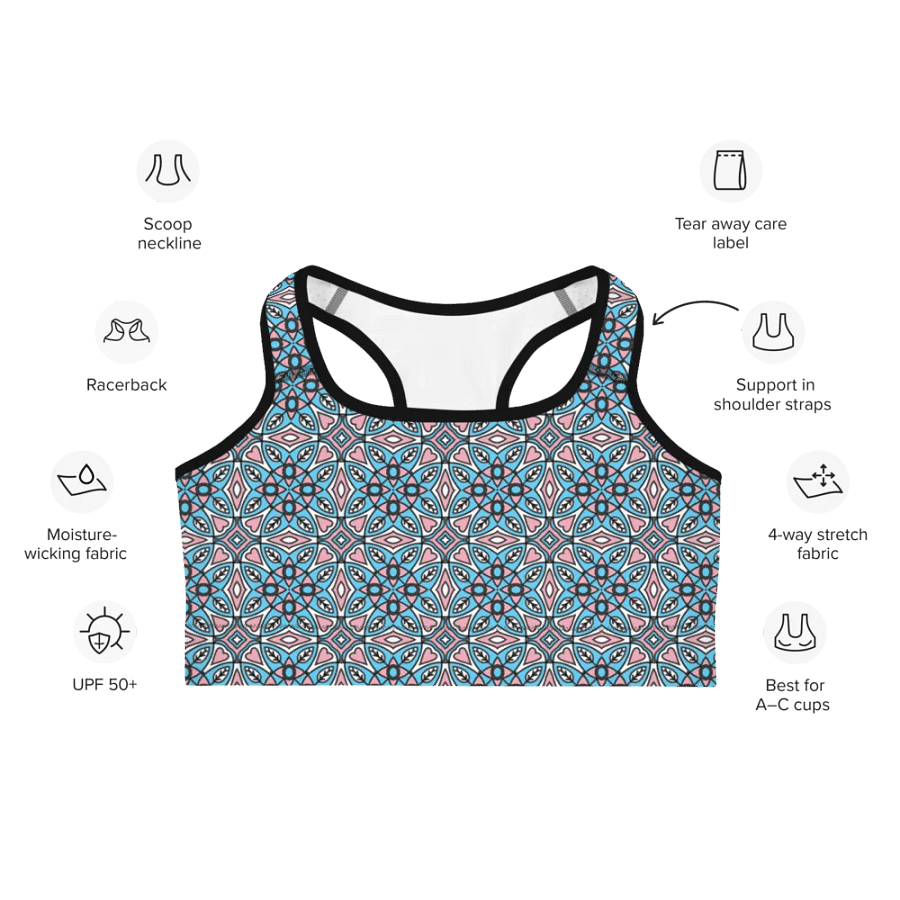 Trans Abstract (1) - Sports Bra product image (7)