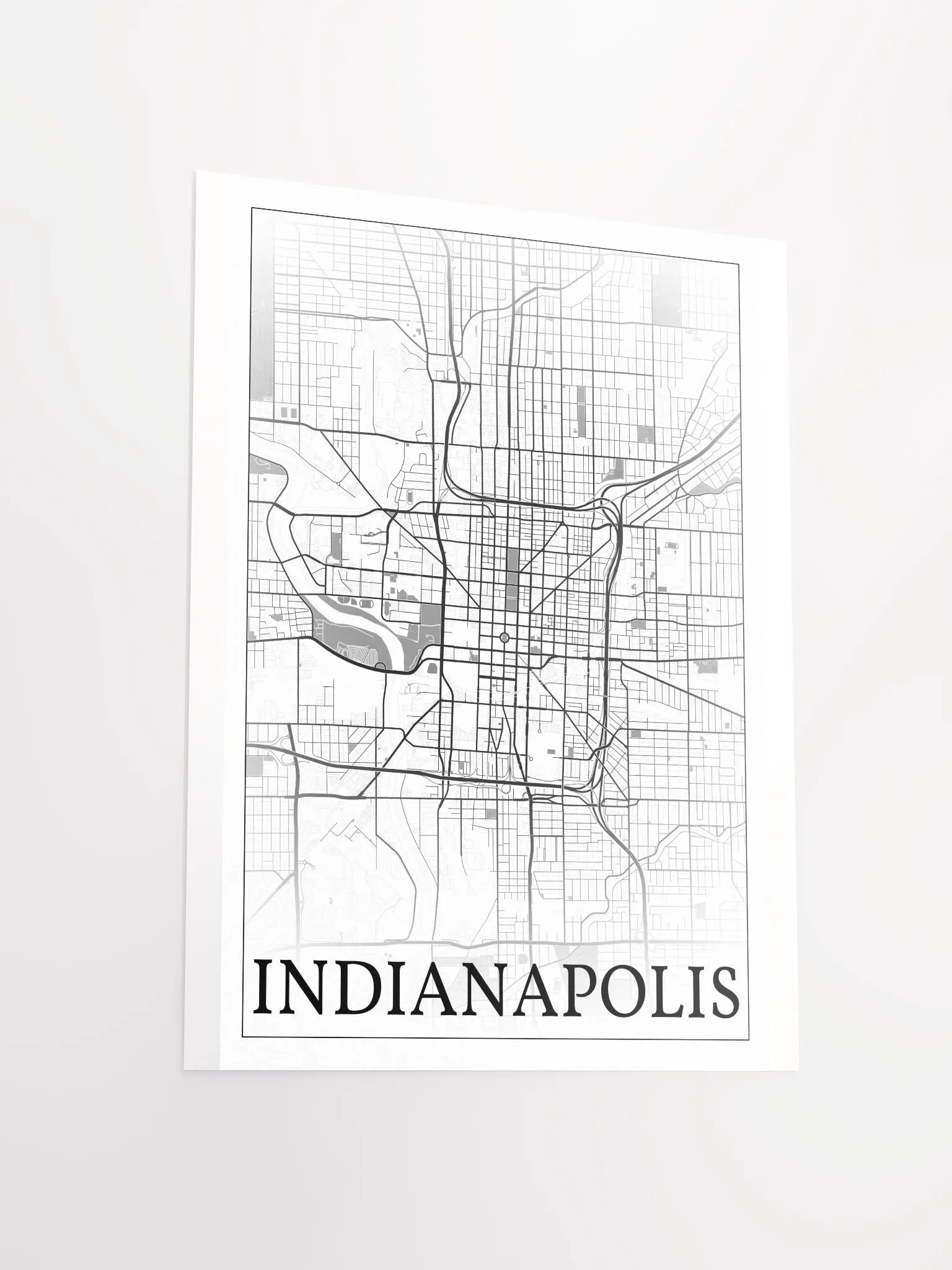 Indianapolis, Indiana, USA, city map print product image (14)