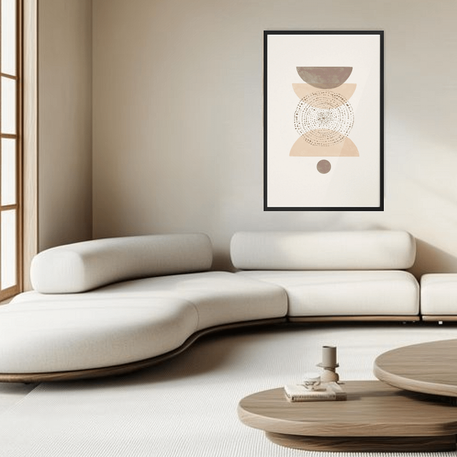 Geometric Harmony Framed Poster | Abstract Balance in Modern Design product image (1)