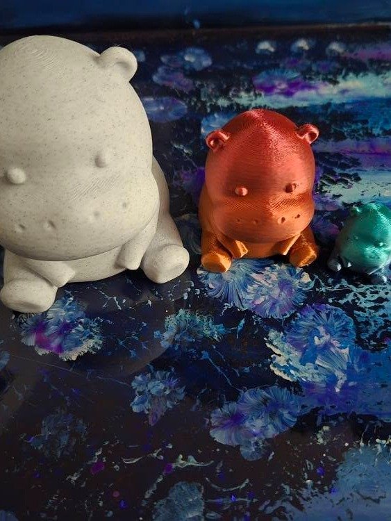 Large Sitting Hippo - 3D Printed product image (2)