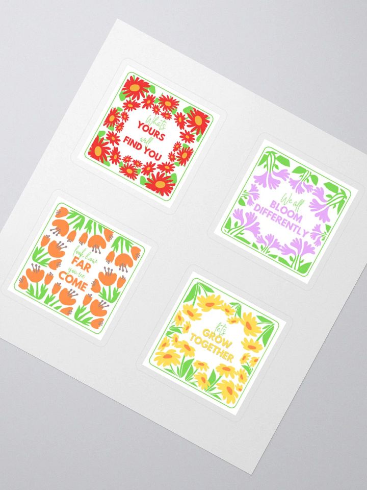 Floral Affirmation Kiss Cut Sticker Set product image (4)