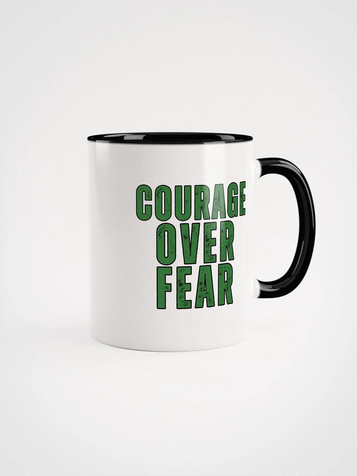 Courage Over Fear Distressed Ceramic Mug product image (1)
