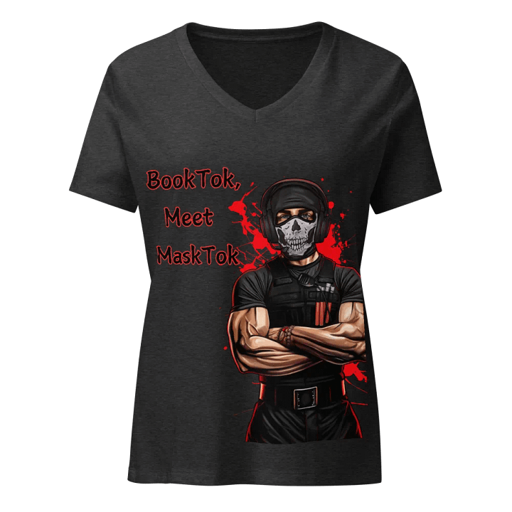 BookTok, Meet MaskTok V-Neck Tee product image (1)