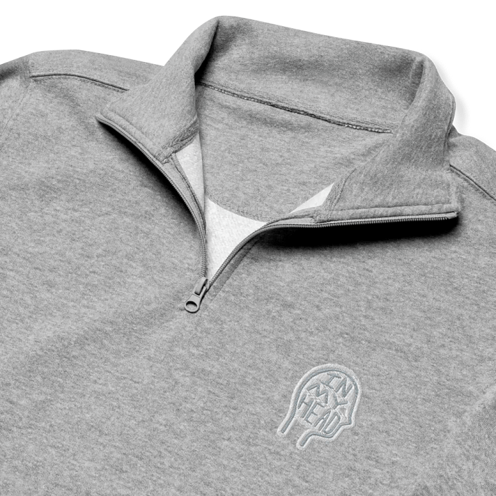 In My Head (grey bubble design) embroidered quarter zip product image (6)
