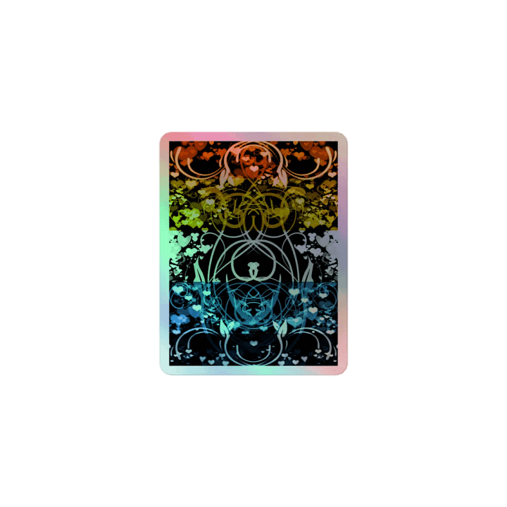 Aroace Flag Sticker: Sunset Colors (Flourish Variation) product image (1)