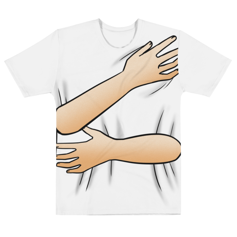Back Hug T-Shirt (White shirt / White skin tone) product image (1)