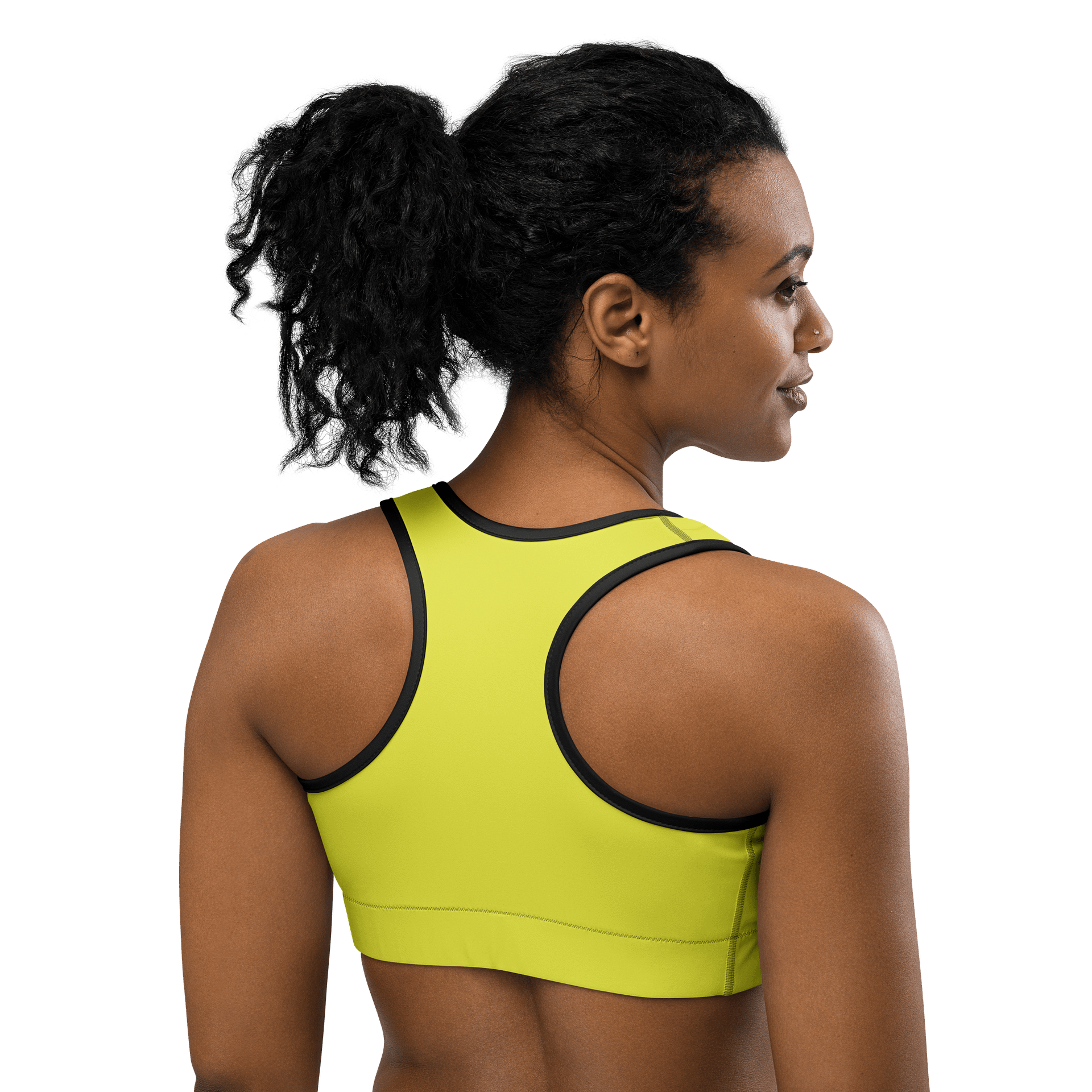 Synthsquatch Fitness Sports Bra (Neon Yellow) product image (4)