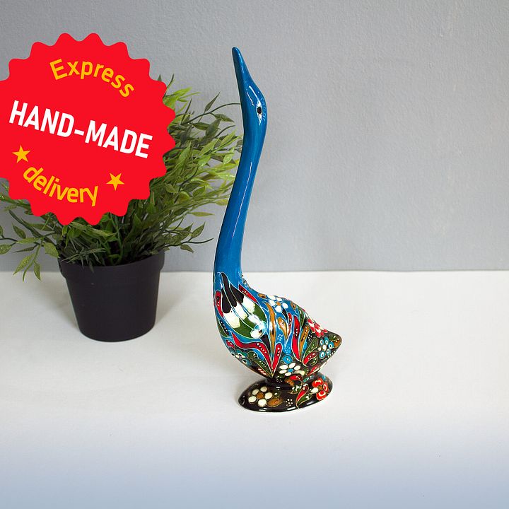 Ceramic handmade Stork, Turkish decor — handmade pottery, handmade ceramic product image (1)