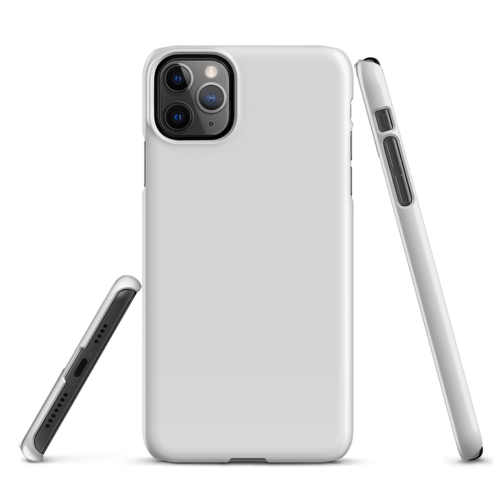 Light Grey Solid Colour iPhone® Glossy Snap Case product image (1)