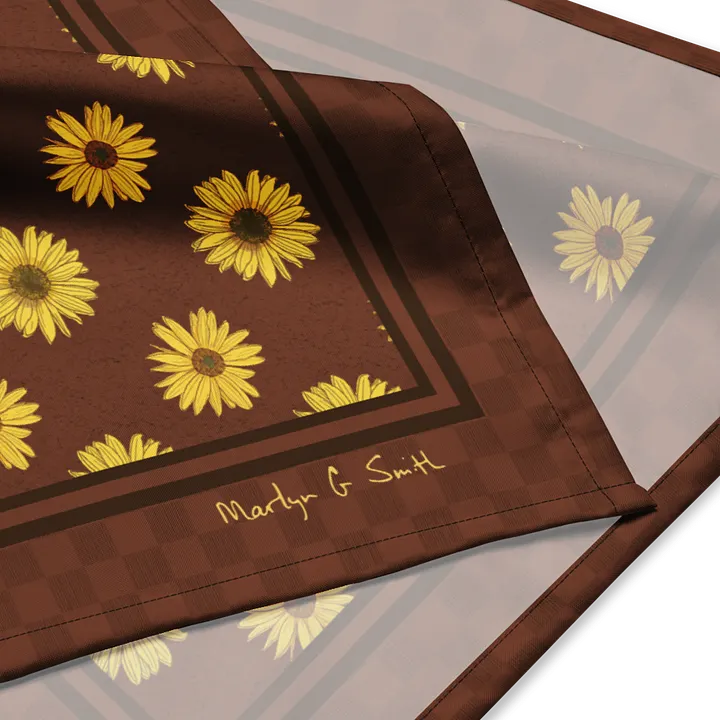“Helianthus Sunflower Polka Dot” Bandana product image (2)