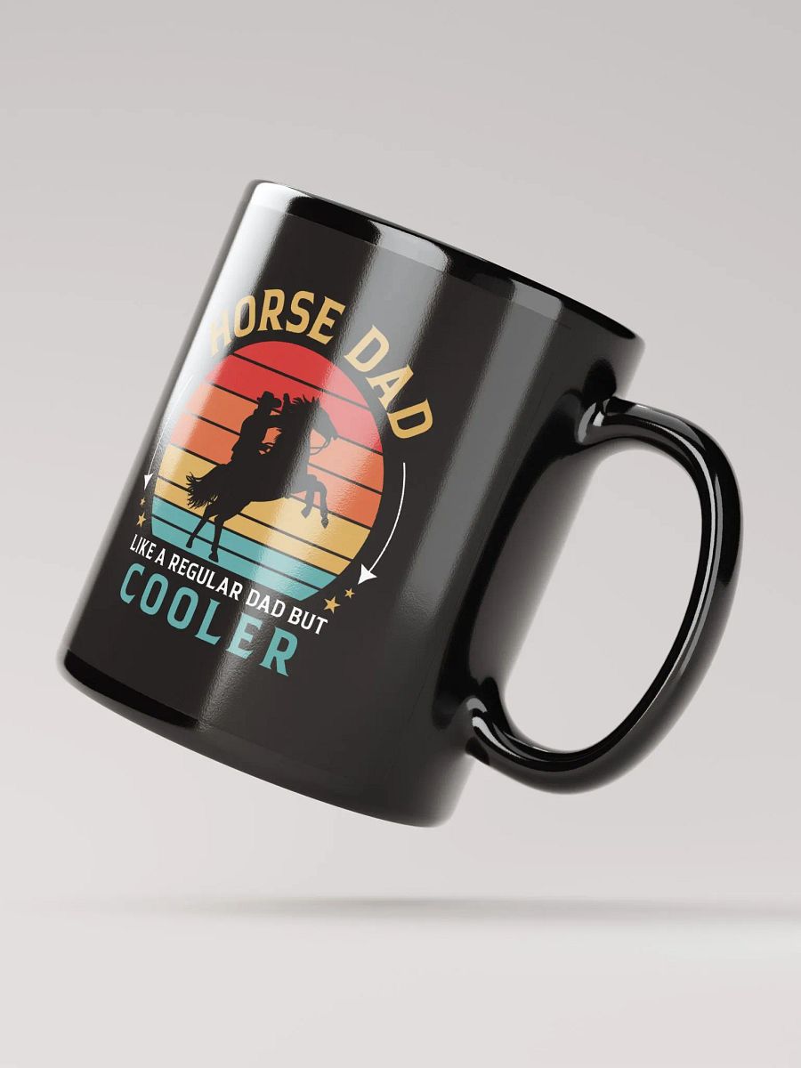 "Horse dad" Black Glossy Mug product image (3)