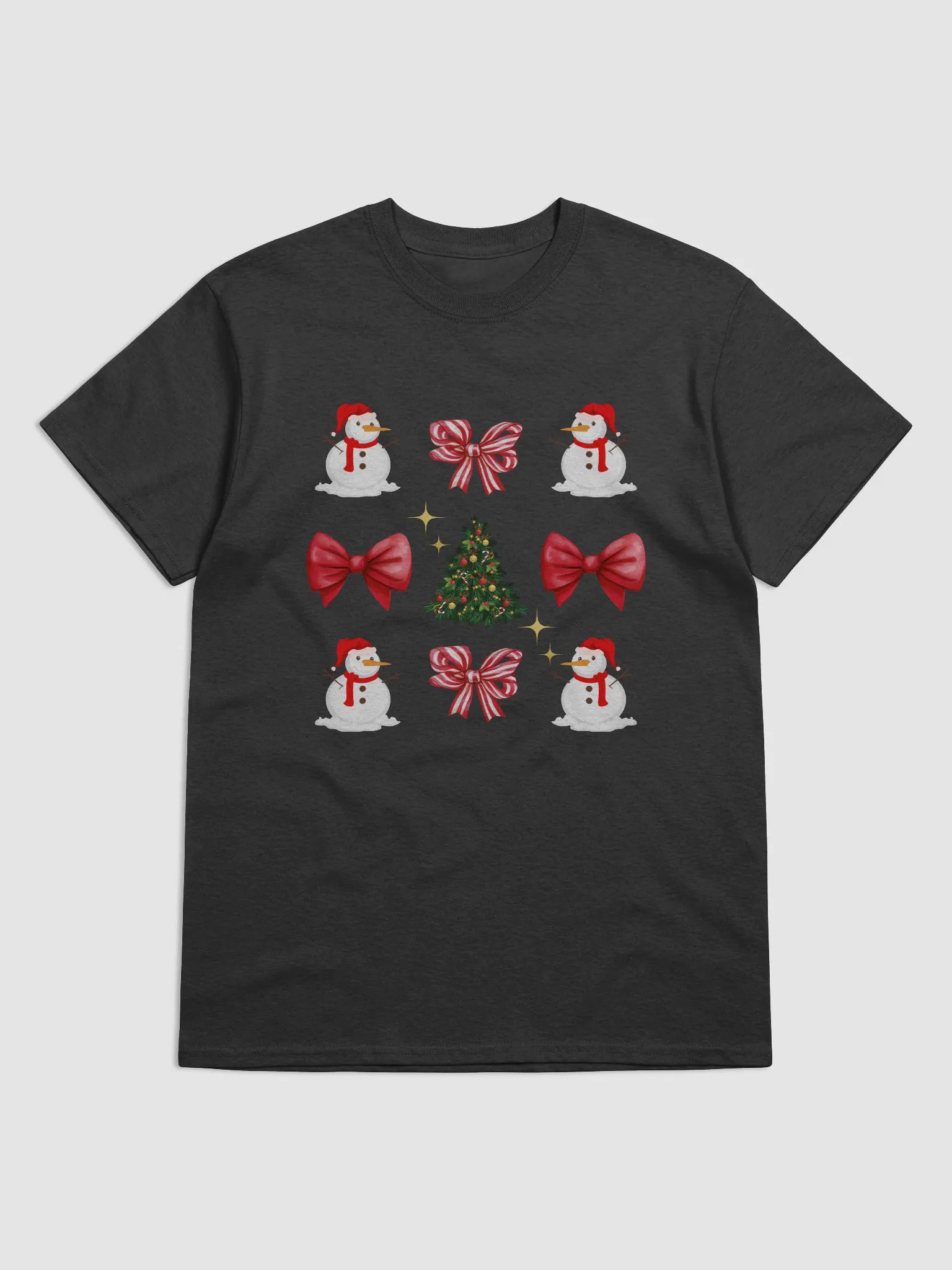Festive Snowmen Christmas Trendy Coquette T-Shirt product image (1)
