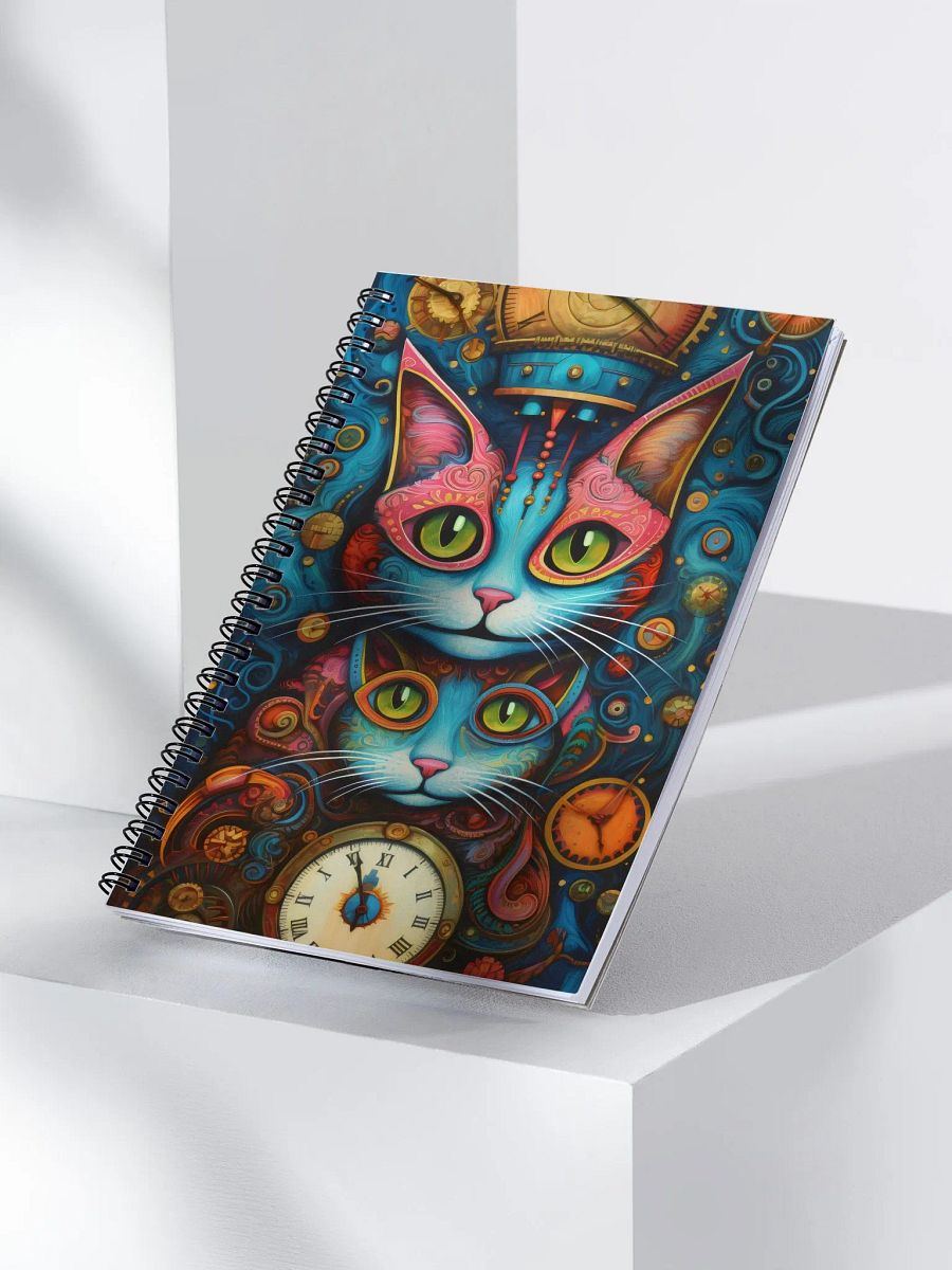 Whimsical Steampunk Cats Spiral Notebook product image (3)
