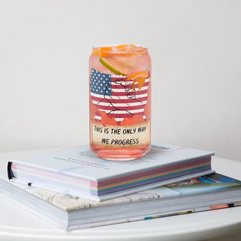 Come Together USA Can Shaped Drinking Glass w/Lid & Straw product image (34)