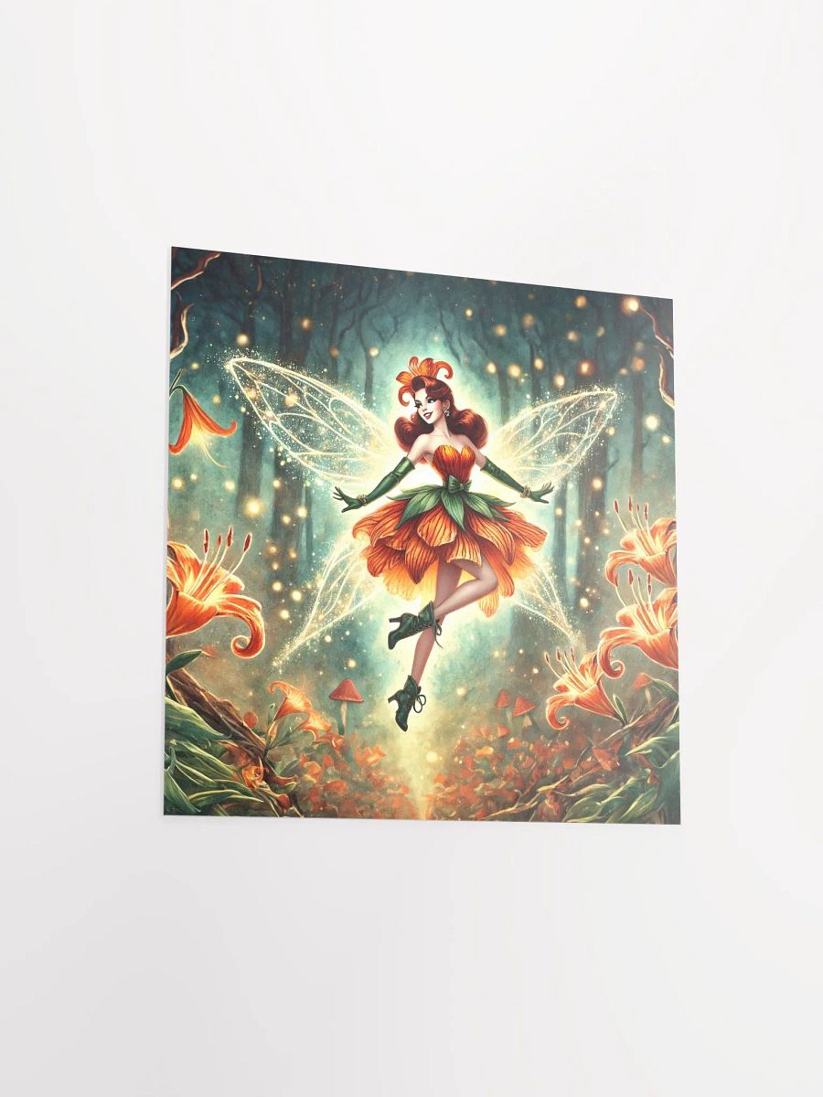 Enchanted Orange Lily Fairy Premium Matte Poster product image (13)