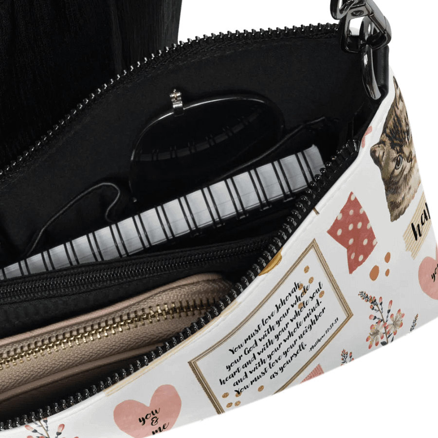 Matthew 22:37-39 | Chic Boho Collage Crossbody Bag product image (9)