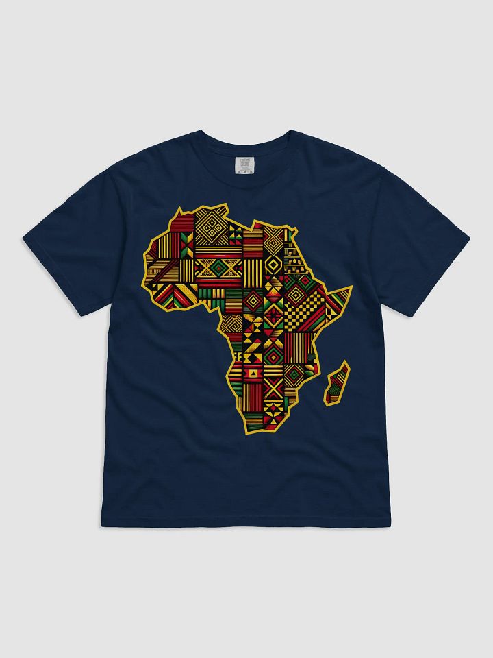 African Map Print Pattern Kente Pan Africa Heavyweight T-shirt product image (10)