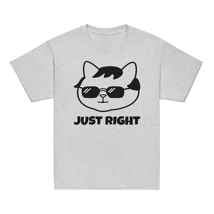 Goromi the Cat in Wig (JUST RIGHT) - Unisex Youth Heavyweight T-shirt product image (2)