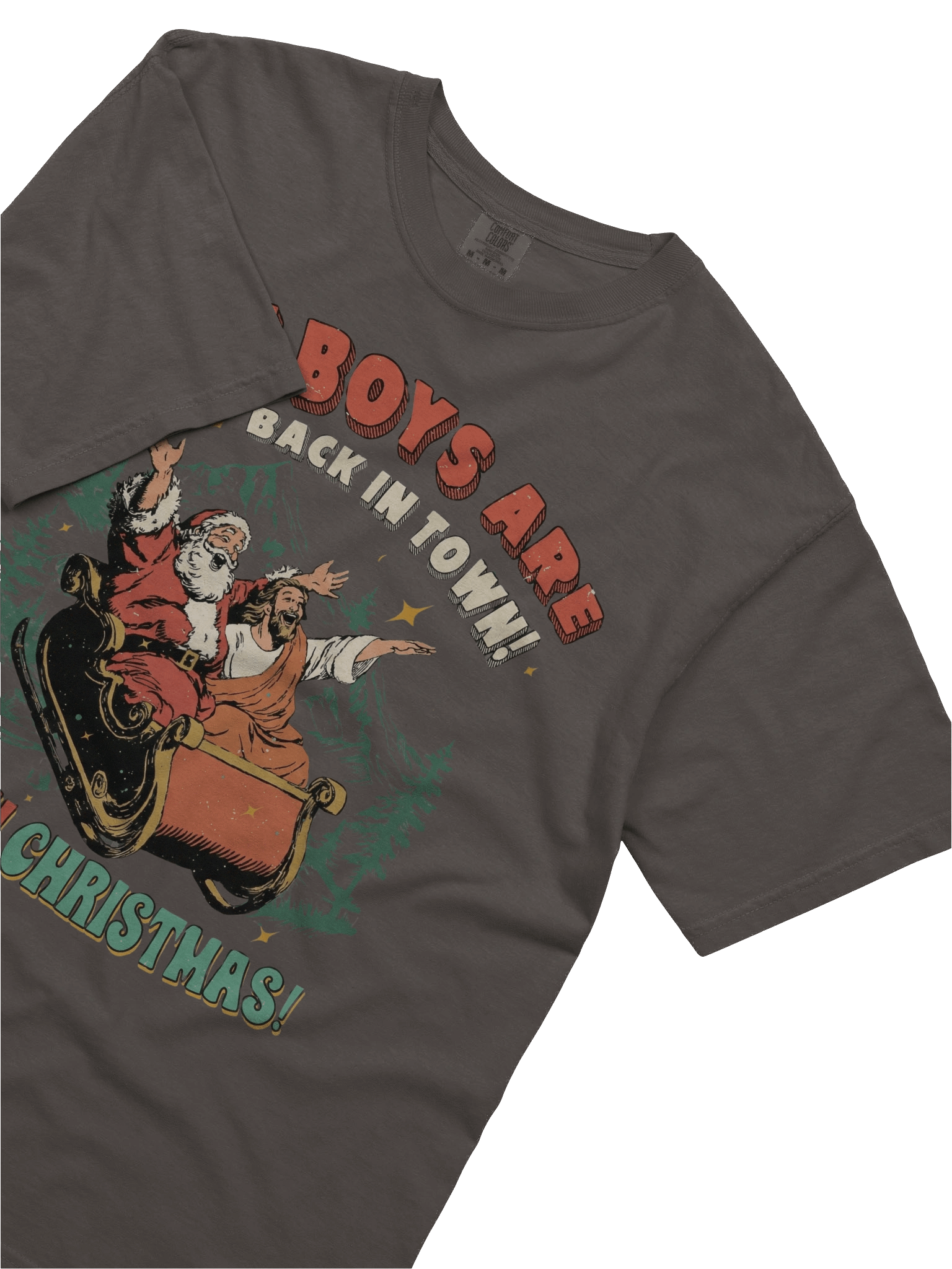 Santa & Jesus Collab | Retro Christmas Humor Shirt product image (4)