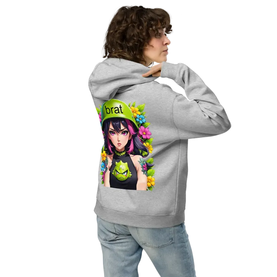 Brat - Premium Hoodie (Athletic Heather) Brat Life - v6 (Back Printed Design) product image (2)