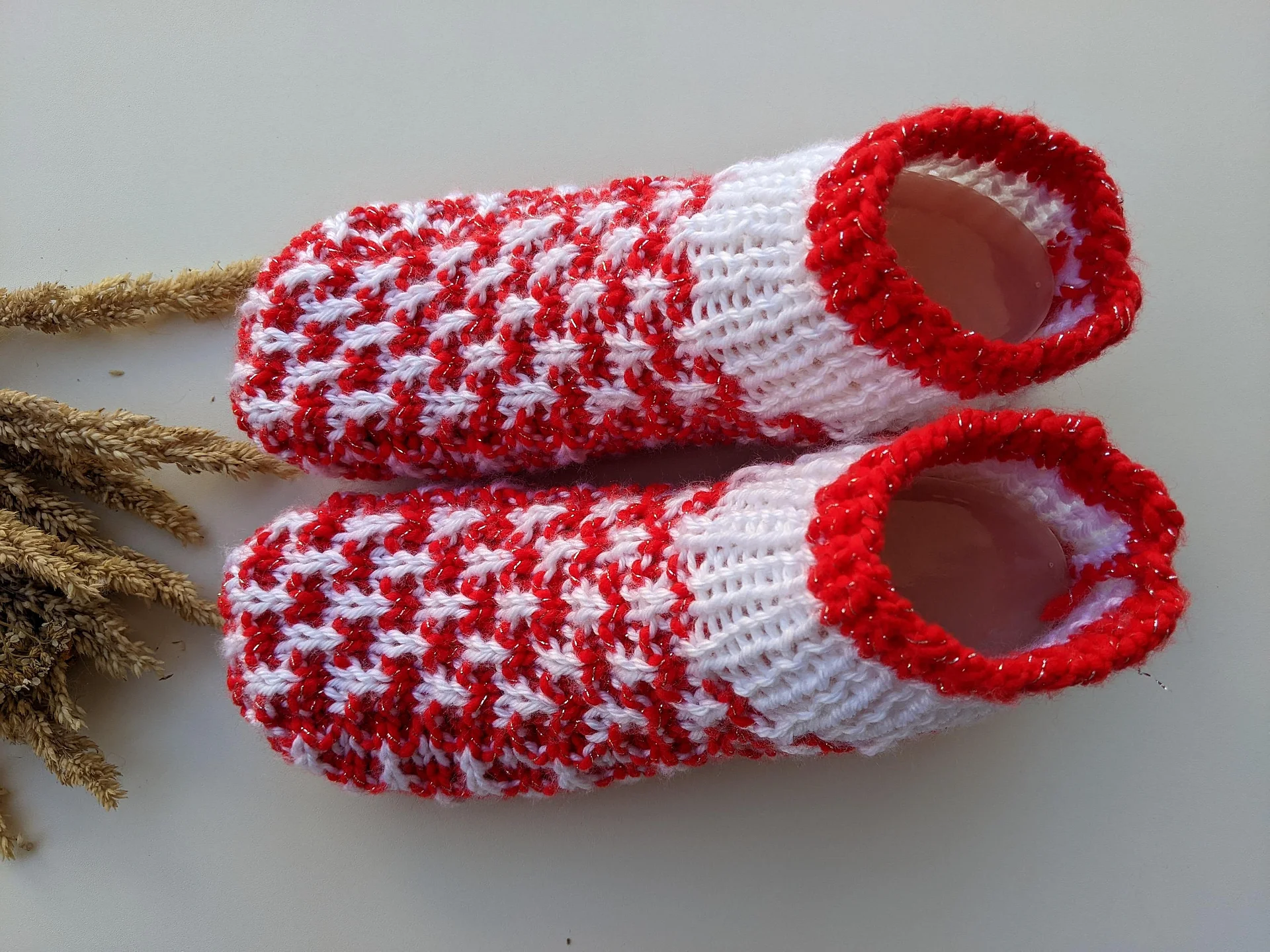 Christmas Knit Slipper Socks Pattern product image (5)