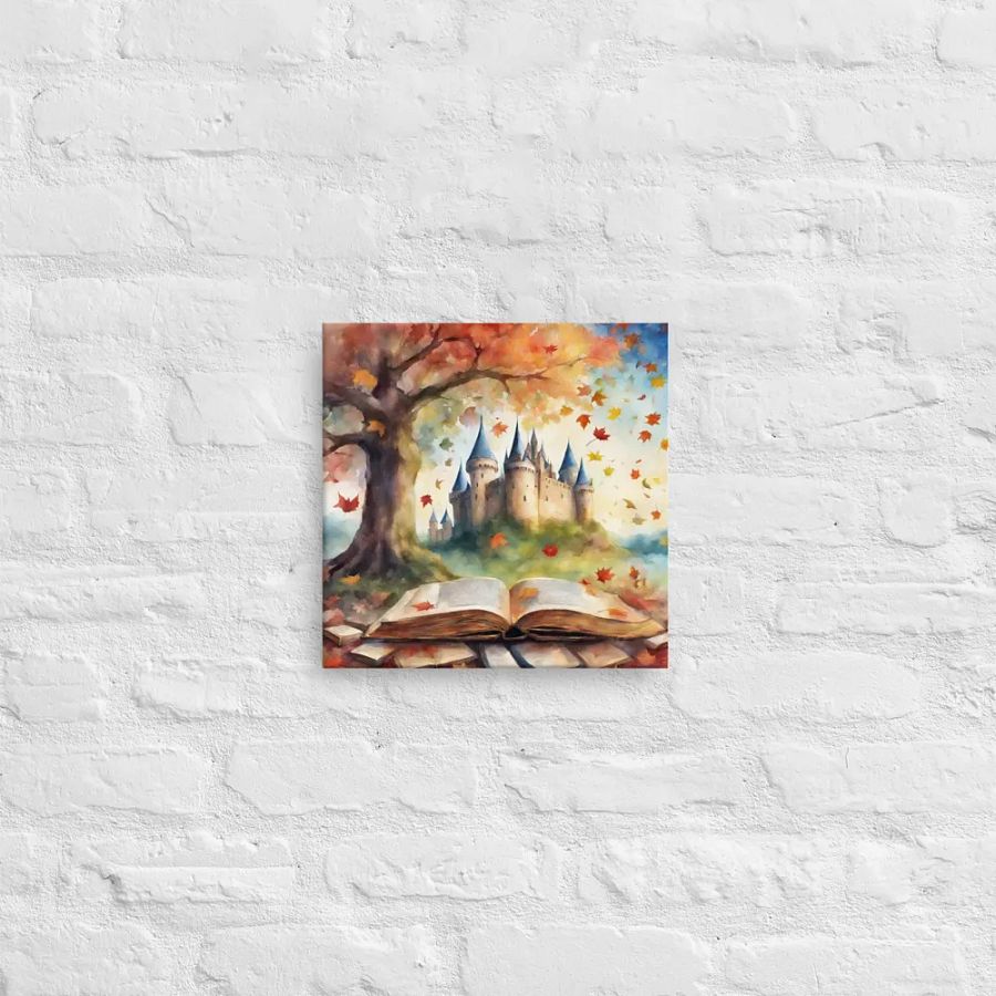 Open Book And Castle Watercolour Wall Art product image (12)