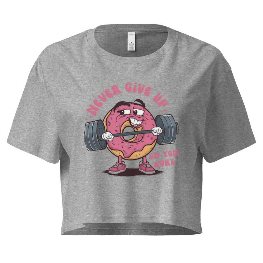 Never Give Up Donut Women's Crop Top product image (4)