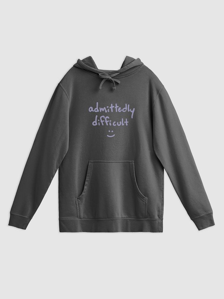 admittedly difficult (#A19DC4) printed pigment hoodie product image (6)