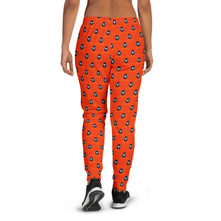 Synthsquatch Fitness Bigfoot Monogram Logo All-Over Print Women's Joggers (Neon Orange) product image (1)