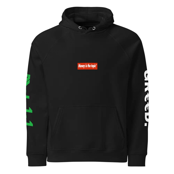 MONEY IS THE TOPIC™ BOXED LOGO HOODIE UNISEX 2.0 product image (1)