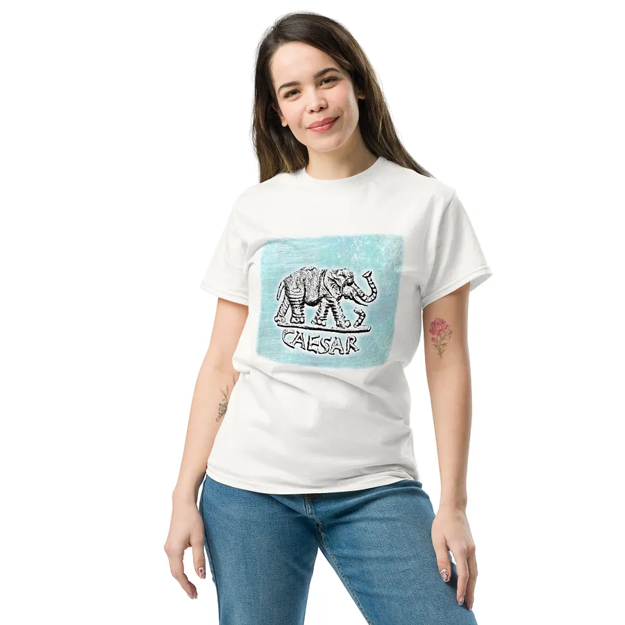Julius CAESAR Elephant Ancient Rome Authentic Art 49 BC, White T-Shirt product image (3)