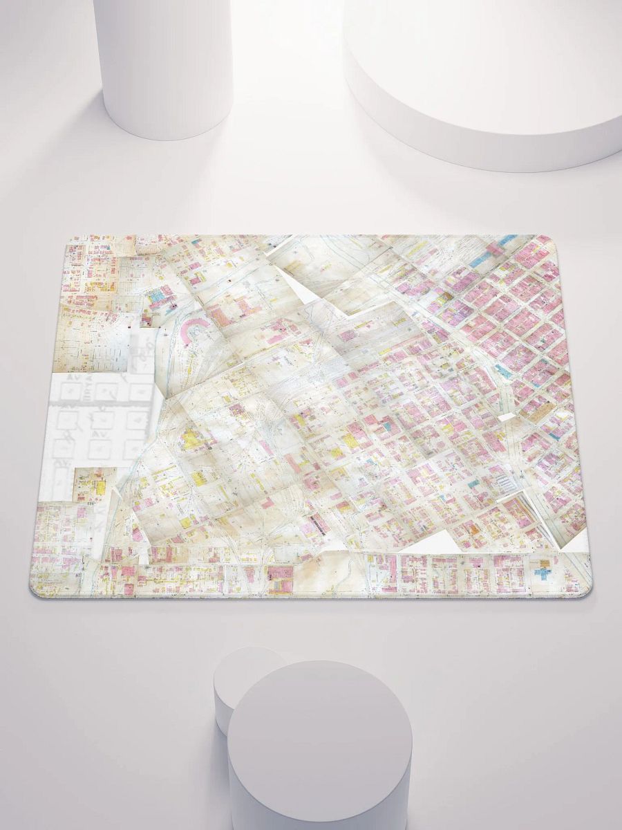 Auraria 1929 Map Mosaic Gaming Pad product image (1)