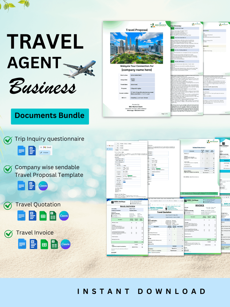 Travel Agent Business Documents Bundle product image (1)